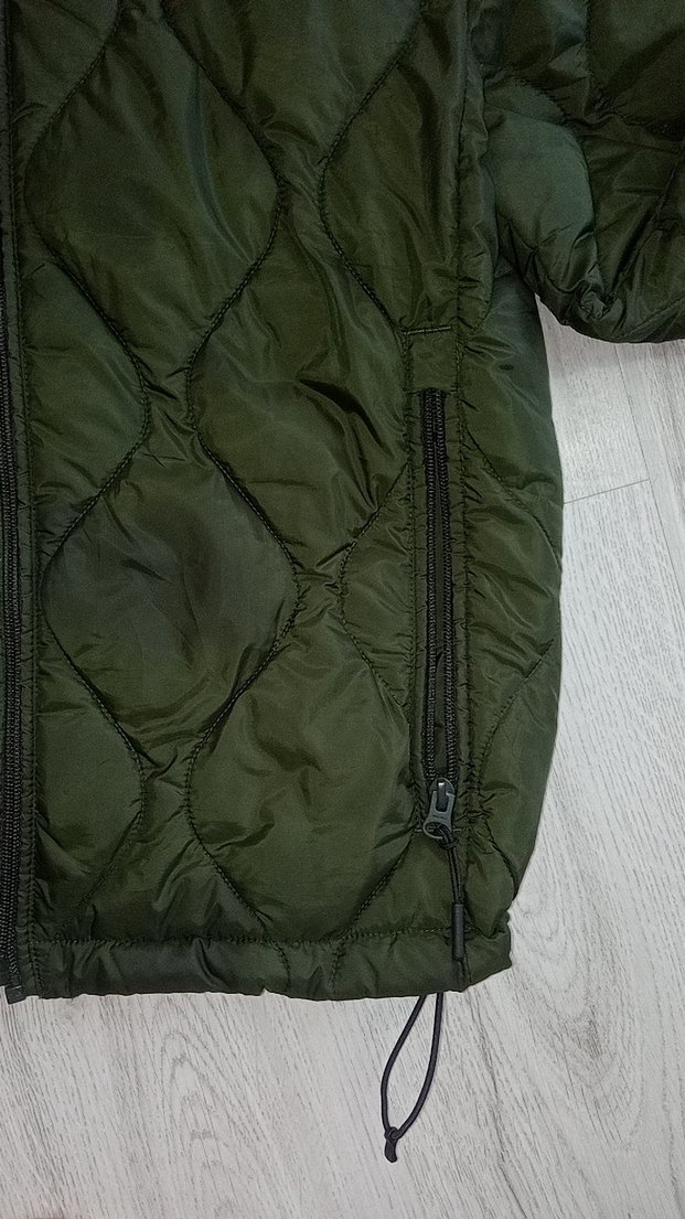 Kapüşonlu Fermuarlı Kadın Kışlık Mont - Görsel 3