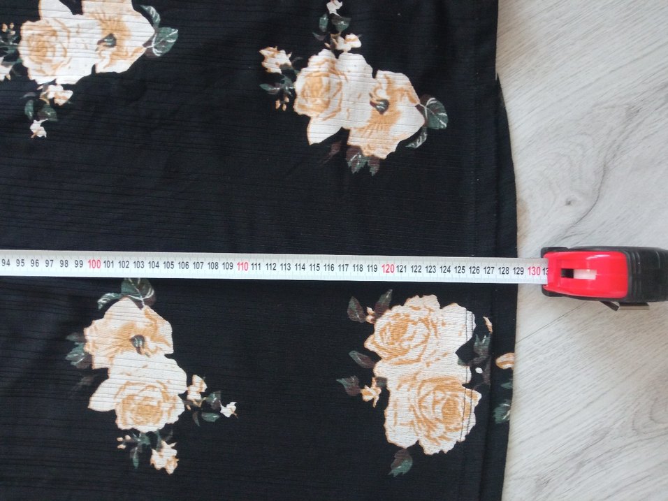 Çiçek Desenli Siyah Uzun Kollu Bohem Elbise - Görsel 4