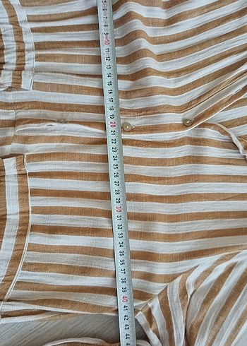 Bej Zebra Desenli Uzun Keten Elbise - Görsel 6