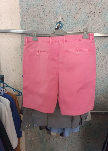 34 Beden Pamuklu Pembe Kemerli Mini Şort