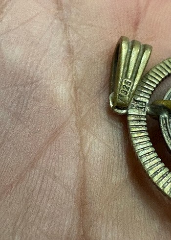 Pusula gümüş kolye ucu - Görsel 4