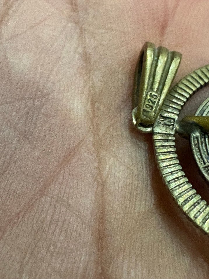 Pusula gümüş kolye ucu - Görsel 4