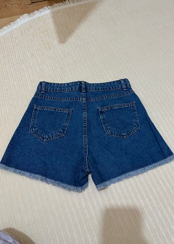 Kadın Lacivert Mini Denim Şort - Görsel 2