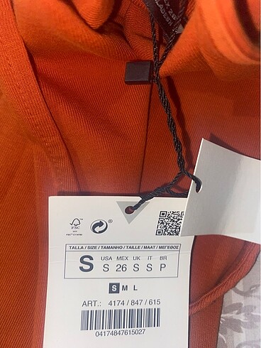 s Beden turuncu Renk Zara elbise
