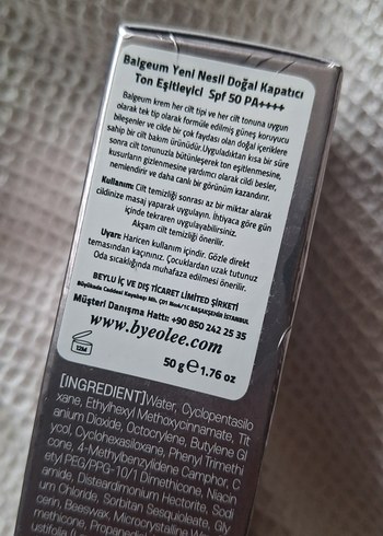 BALGEUM BB Krem 50GR - Görsel 2