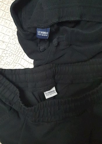 11-12 Yaş Beden Erkek Çocuk Siyah Street Wear Pantolon