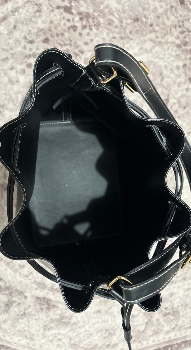 Siyah Deri  Omuz Çantası tote bag - Görsel 3