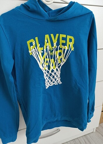 11-12 Yaş Beden mavi Renk Erkek çocuk sweatshirt