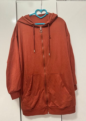 Kadın Kahverengi Fermuarlı Sweatshirt - Görsel 2