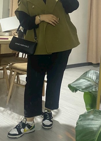 Düğmeli Midi Kadın Trençkot Khaki - Görsel 2