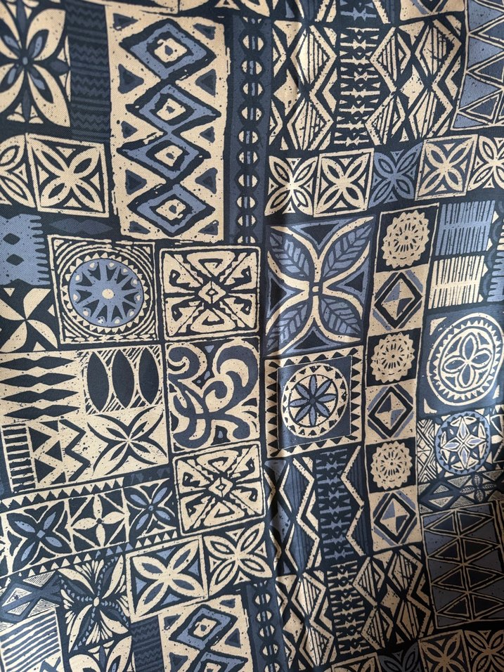 Moda Kaşmir Kare Mavi Pamuk Eşarp - Görsel 4