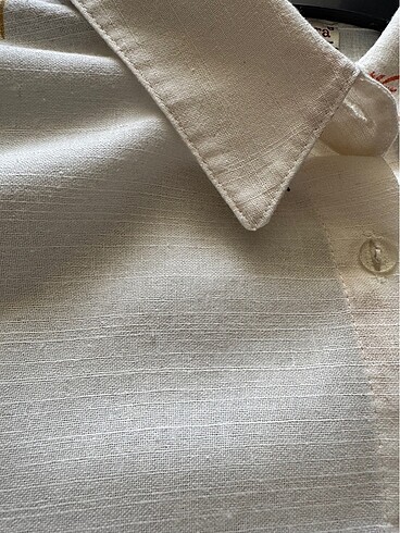 Por La Cara Keten Gömlek - Görsel 9