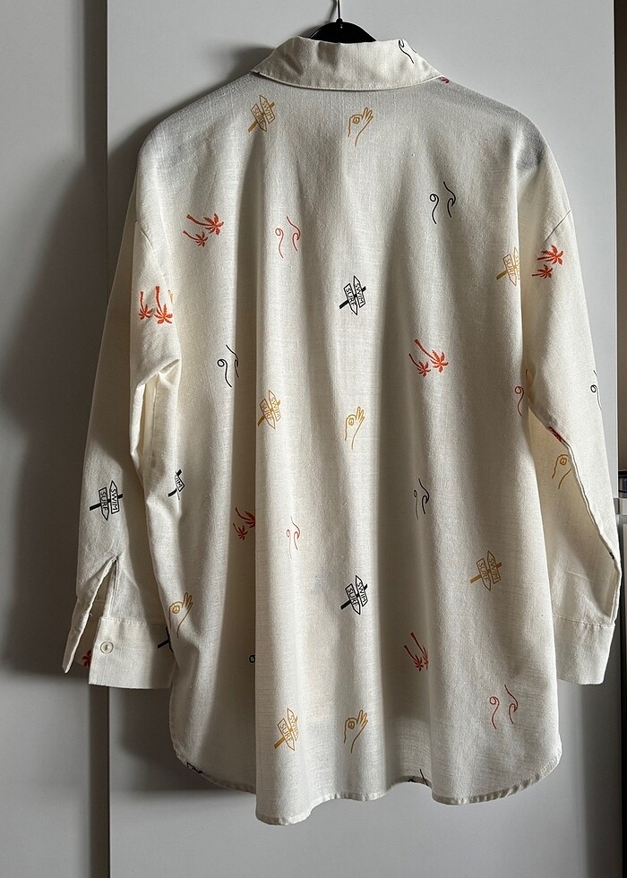 Por La Cara Keten Gömlek - Görsel 2