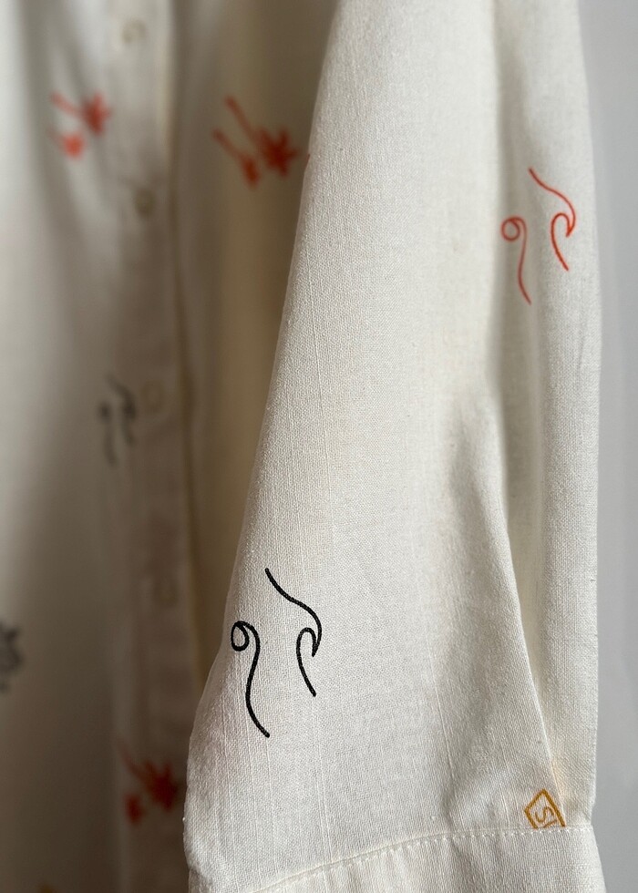 Por La Cara Keten Gömlek - Görsel 3