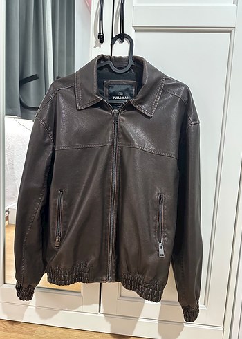 Pull and Bear Pull Bear Kahverengi Deri Ceket