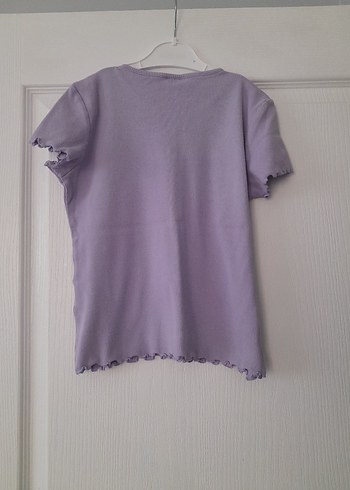 Kız Çocuk Lila Kısa Kollu Tişört - Görsel 4