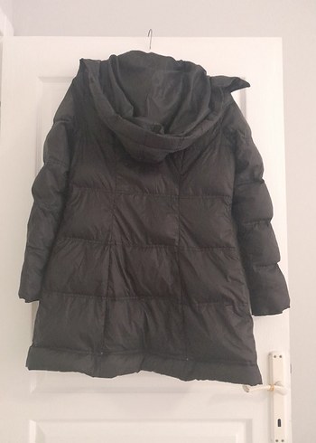 Düğmeli Siyah Kadın Kışlık Mont - Görsel 6