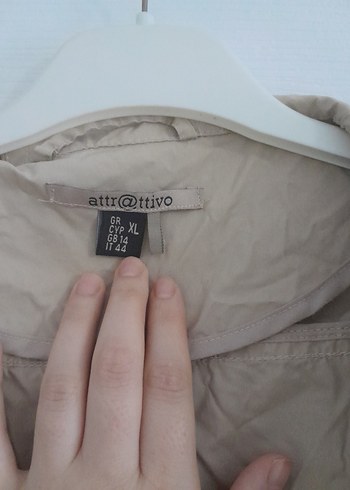 Kadın Bej Keten Midi Ceket - Görsel 6