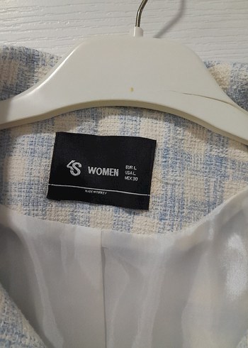 Düğmeli Gri Mini Ekose Blazer - Görsel 3