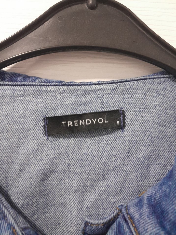 Kadın Mavi Düğmeli Denim Ceket - Görsel 4