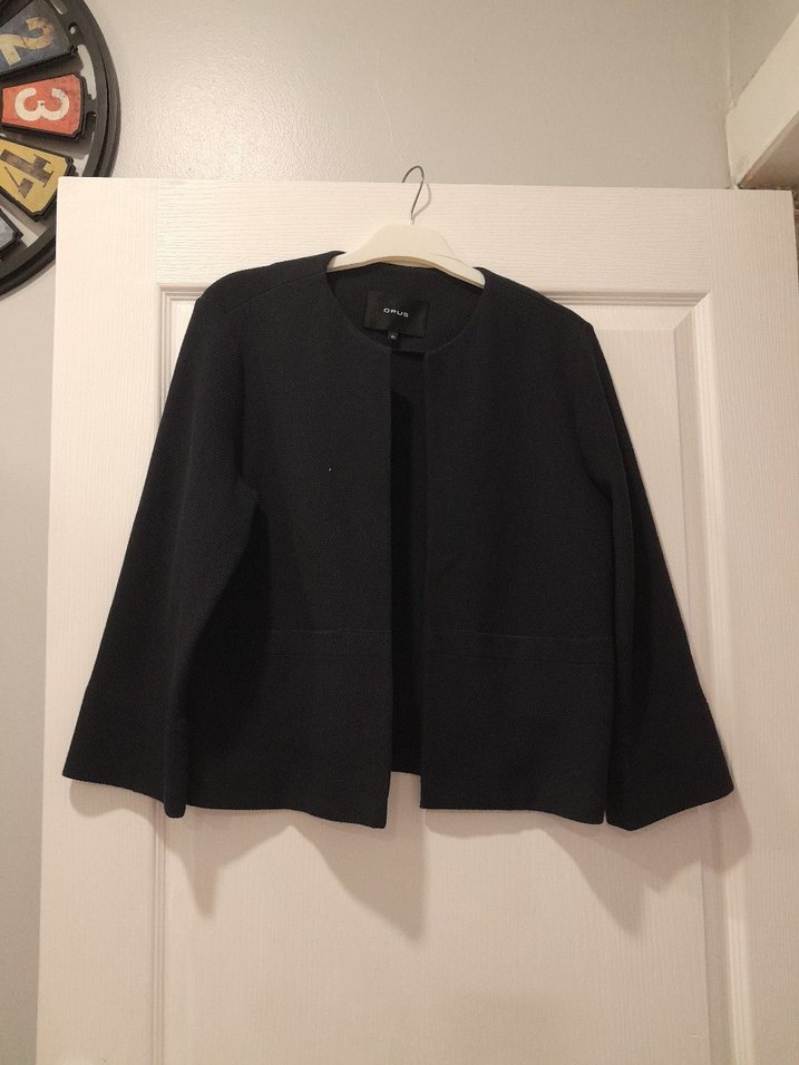 Siyah Düğmeli Kadın Blazer Ceket - Görsel 3