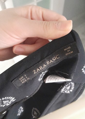 Kemerli Siyah Batik Desenli Mini Şort - Görsel 4