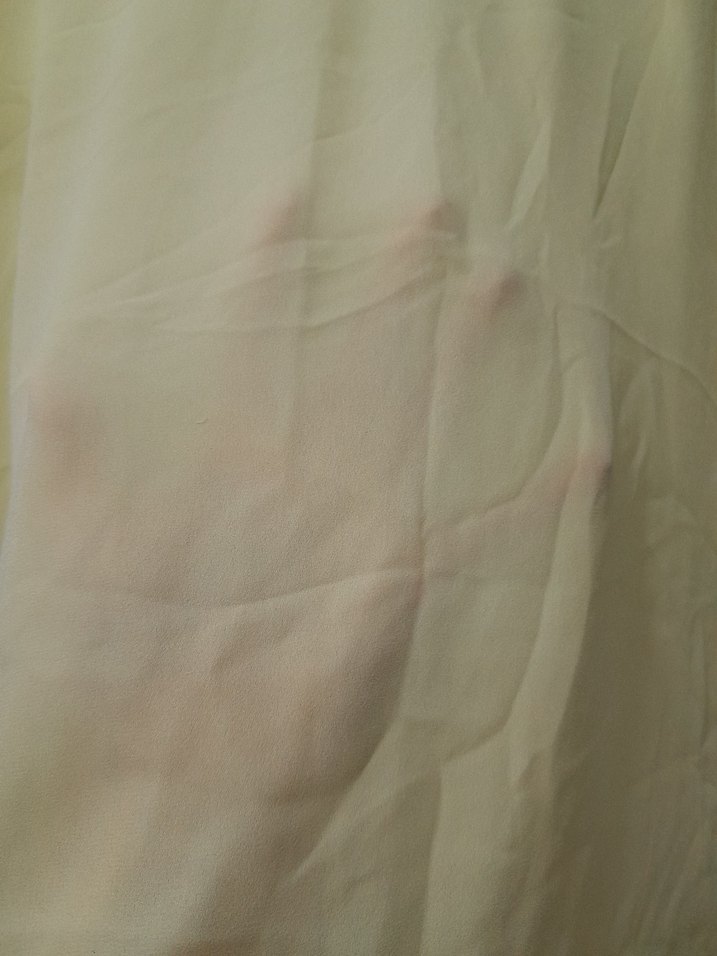 Sarı Kısa Kollu Salaş Keten Bluz - Görsel 5