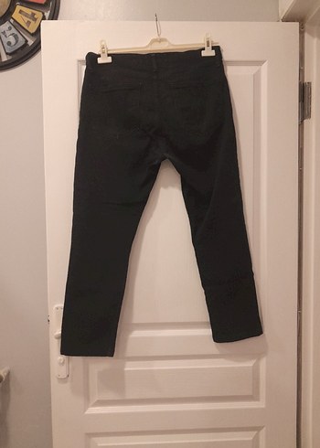 Siyah Regular Fit Midi Erkek Kot Pantolon - Görsel 4