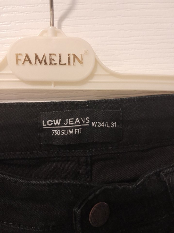 Siyah Regular Fit Midi Erkek Kot Pantolon - Görsel 3