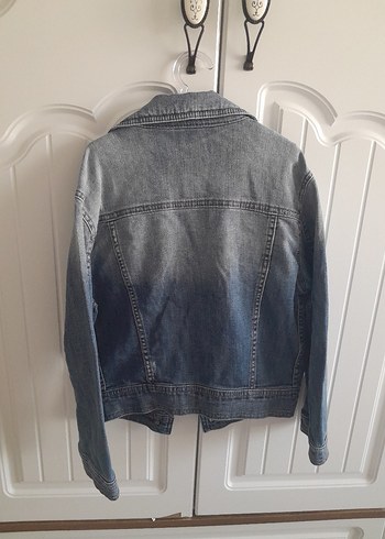 Düğmeli Mavi çocuk Denim Ceket - Görsel 4