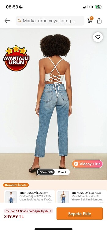 38 Beden Trendyolmilla jean