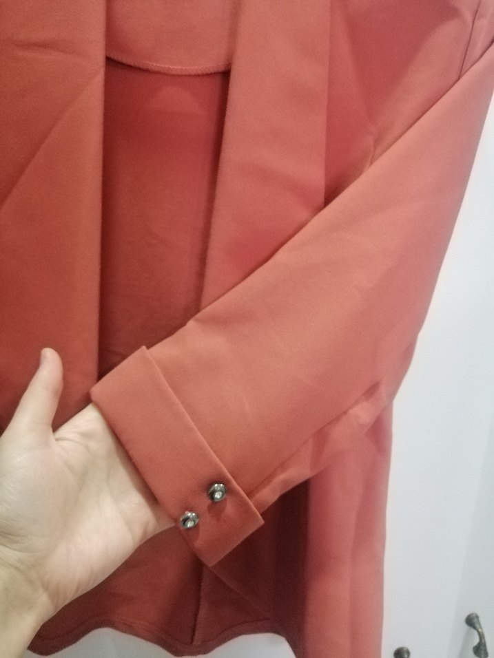 Drapeli Kısa Kadın Blazer Ceket - Görsel 5