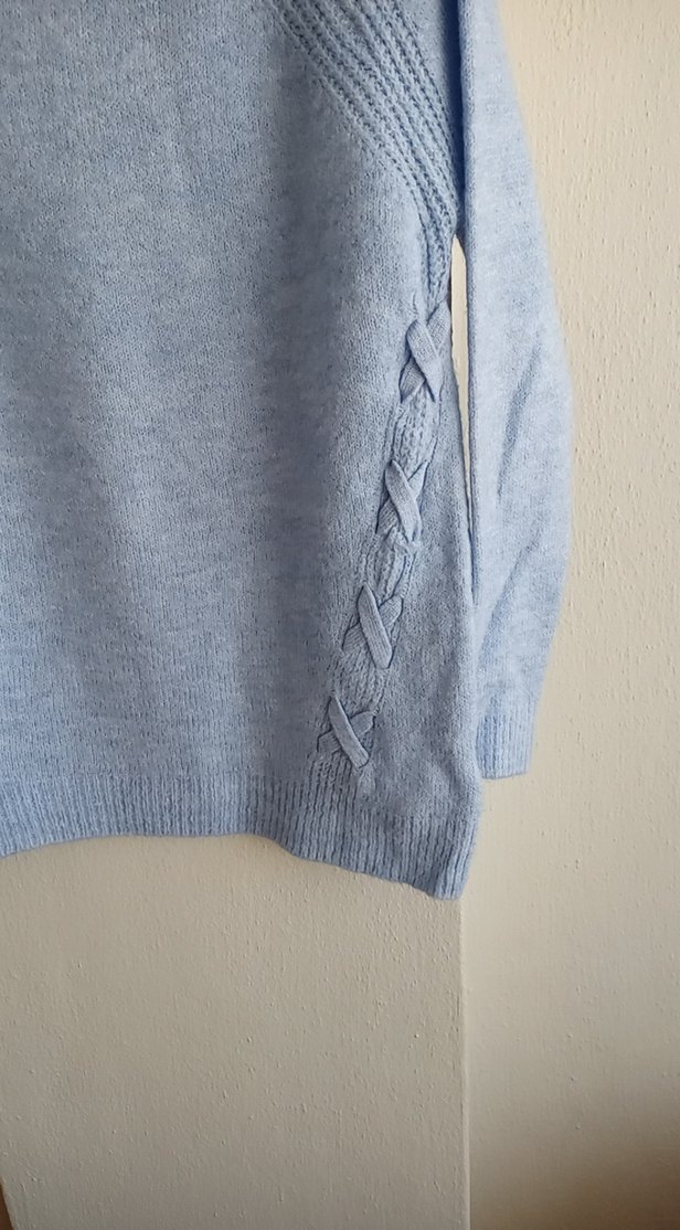 Mavi Triko Kadın Kazak - Görsel 3