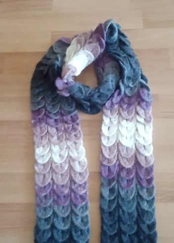 Bohem Renkli Örgü Kadın atki - Görsel 3