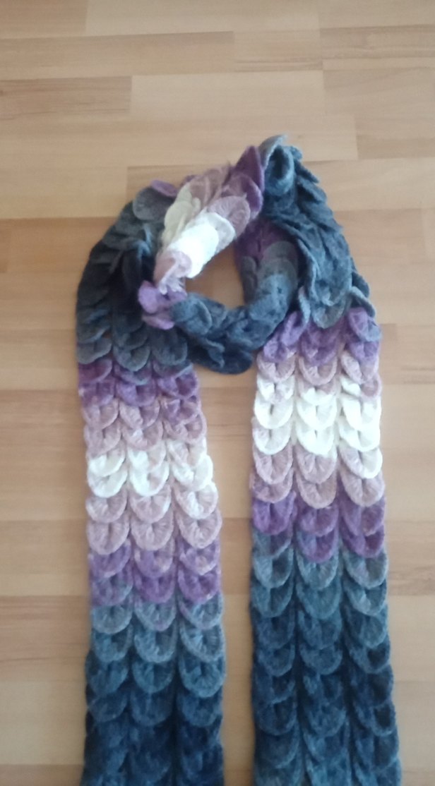 Bohem Renkli Örgü Kadın atki - Görsel 3