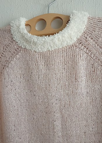 Pembe simli Kadın Kazak - Görsel 2