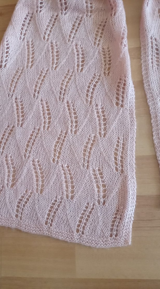 Pudra Pembe Örgü Kadın atkı - Görsel 2