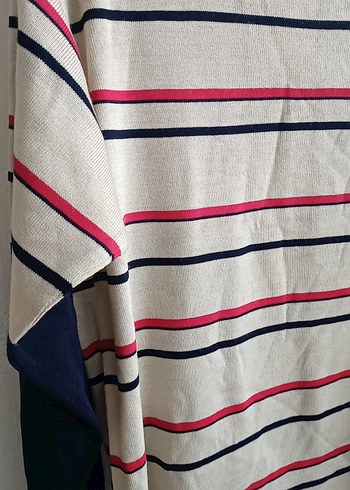 Erkek  Çizgili merserize Triko Kazak - Görsel 2