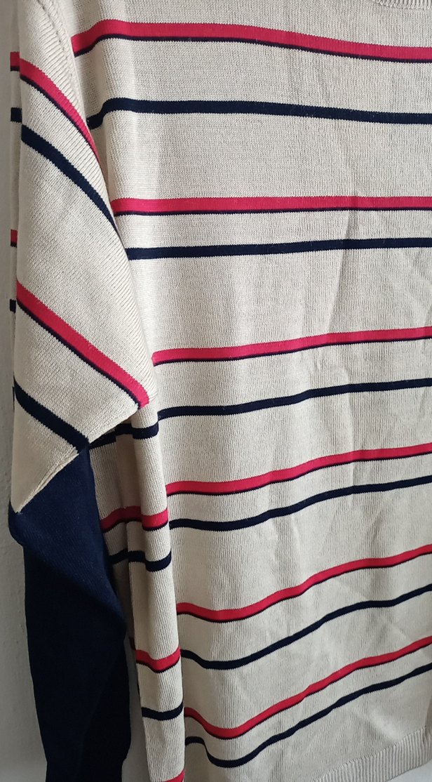 Erkek  Çizgili merserize Triko Kazak - Görsel 2