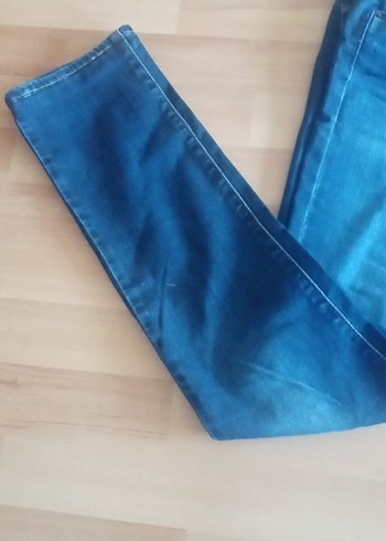 Parlak Mavi Kadın Denim Pantolon - Görsel 2