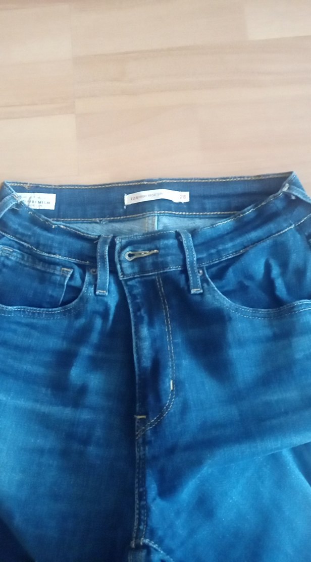 Parlak Mavi Kadın Denim Pantolon - Görsel 3