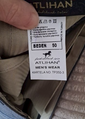 Gri Kemerli Erkek Kumaş Pantolon - Görsel 2