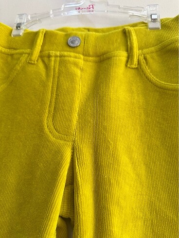 Benetton Benetton 9-10 yaş sarı kadife tayt pantolon