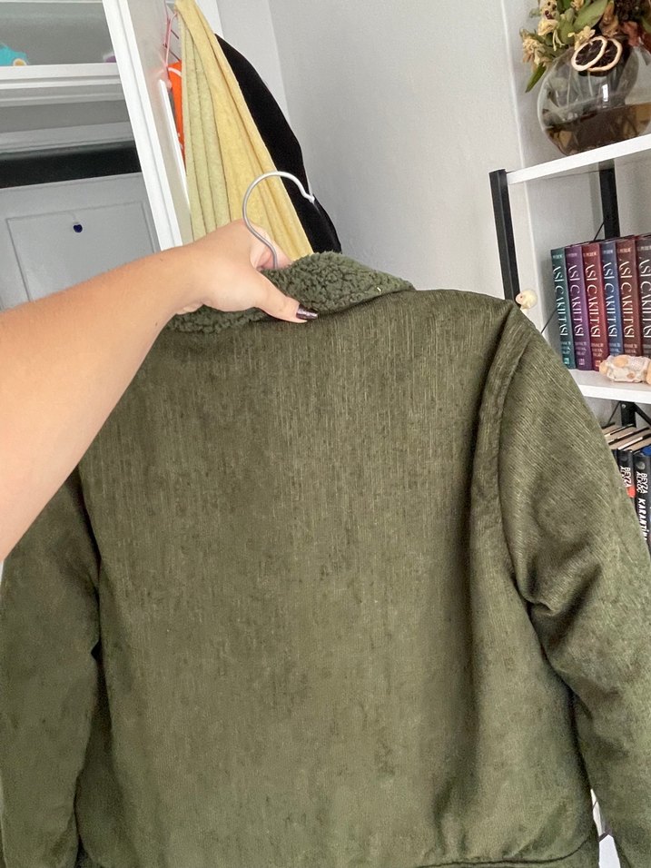 Düğmeli Kadın Süet Midi Ceket - Görsel 3