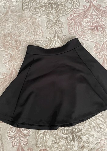 Siyah Fırfırlı Midi Goth Mini Etek