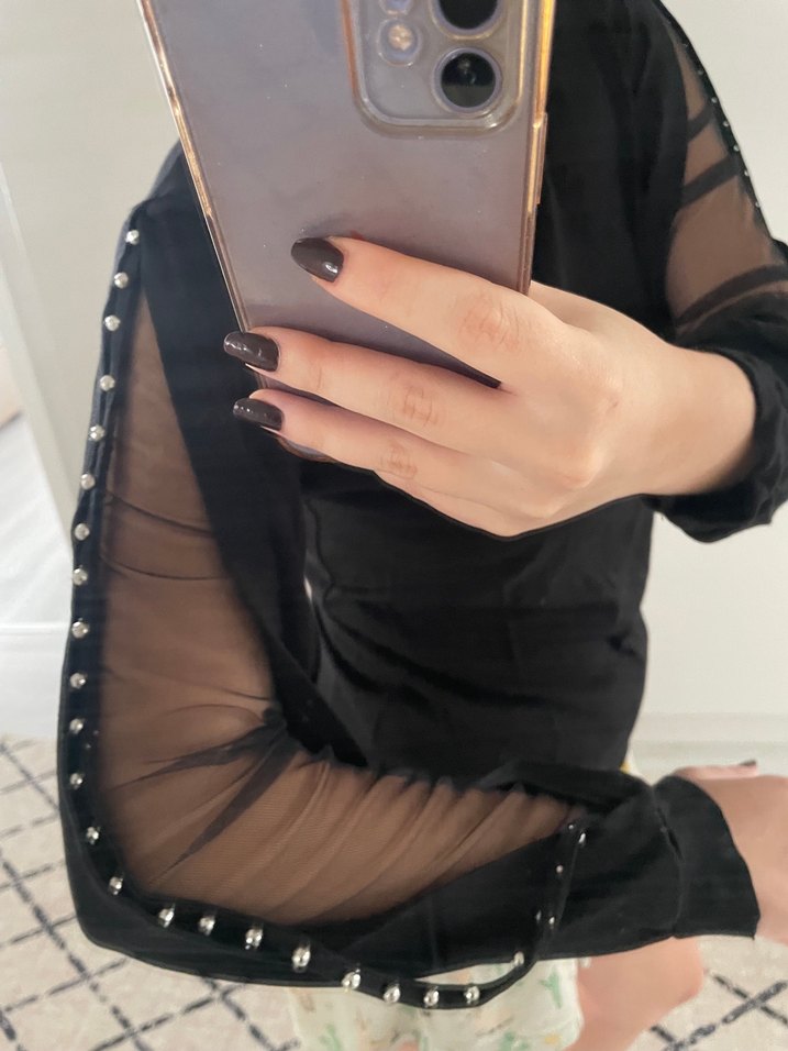 Uzun Kollu Siyah Bluz - Görsel 4