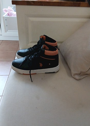 Siyah Erkek Çocuk Spor Ayakkabı Velcro - Görsel 4