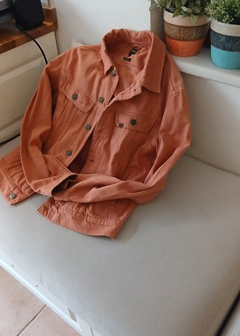 Düğmeli Kahverengi Erkek Denim Ceket,S  giyilmedi - Görsel 3