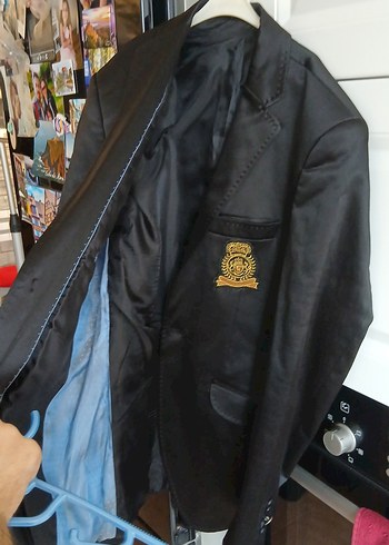 Düğmeli Siyah Erkek Ceket - Görsel 4