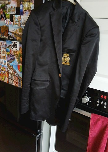 Düğmeli Siyah Erkek Ceket - Görsel 5